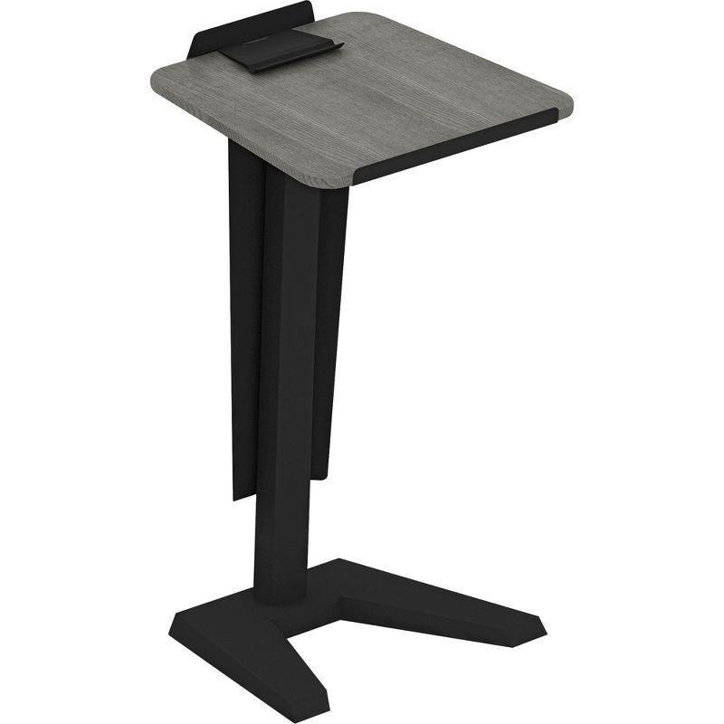 Lorell Lectern w/Modesty Panel 23"x20"x45" Weathered Charcoal 59649