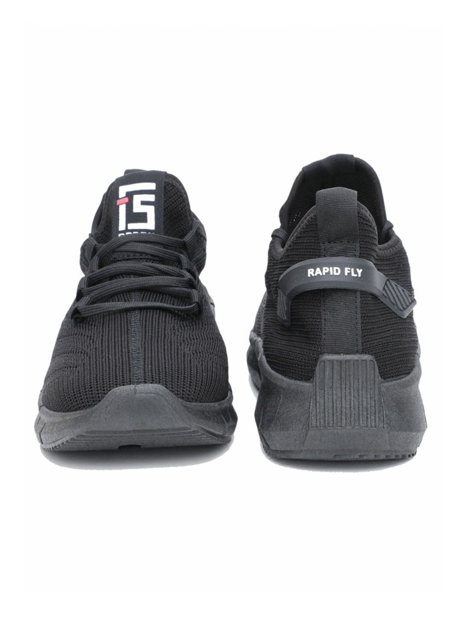 Rapid Box Men's Black Running Shoes