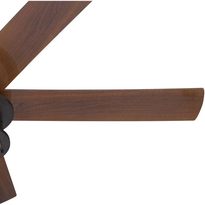 60" Casa Vieja Modern Outdoor Ceiling Fan with Light LED Oil Brushed Bronze Dark Walnut Blades Damp Rated for Patio Porch
