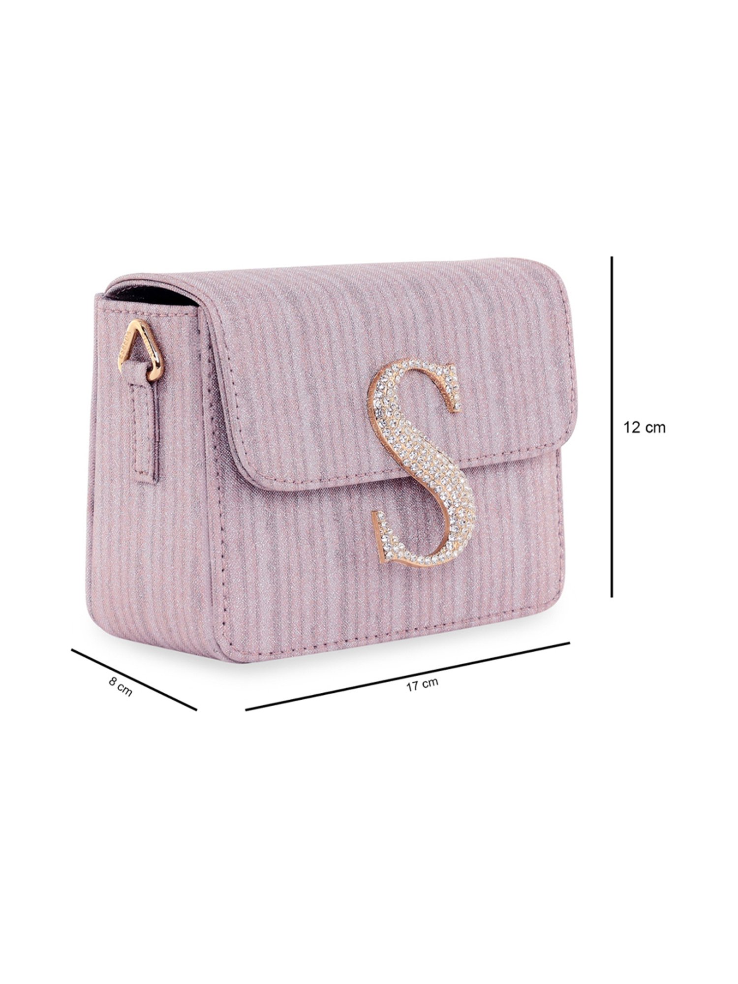 Esbeda Pink Embellished Small Sling Handbag
