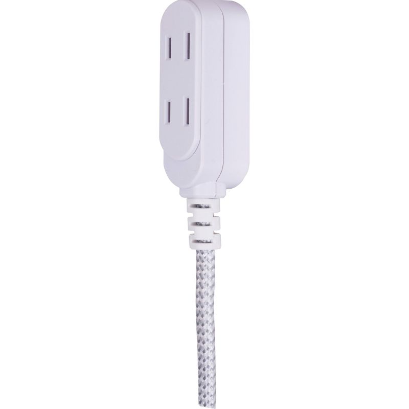 Cordinate 15' 3 Outlet Polarized Extension Cord Gray