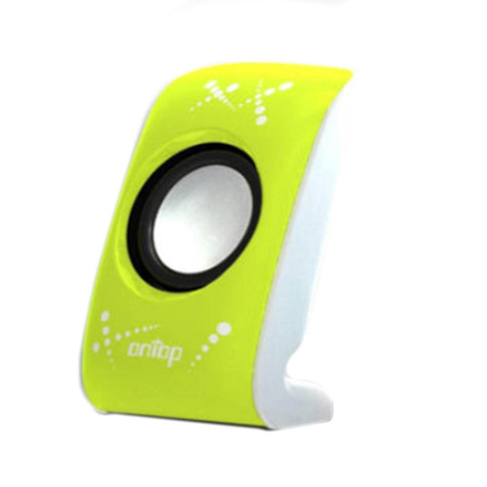 USB2.0 Mini 3D Stereo Surround Sound USB Sound Speakers(1 Pair)  Green