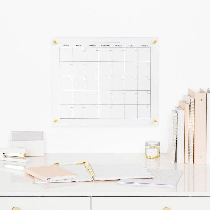 20"x16" Glass Dry Erase Calendar - Sugar Paper™