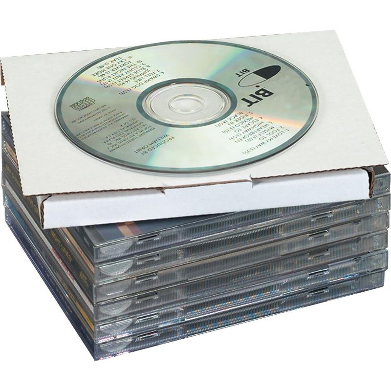 The Packaging Wholesalers 5-13/16x5x1/2 CD Jewel Case Corrugated Mailer BSMECD1