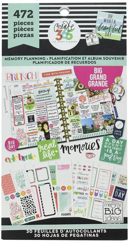 me & my BIG ideas PPSV-15 Create 365 The Happy Planner Sticker Value Pack Planner, BIG Memory Planning