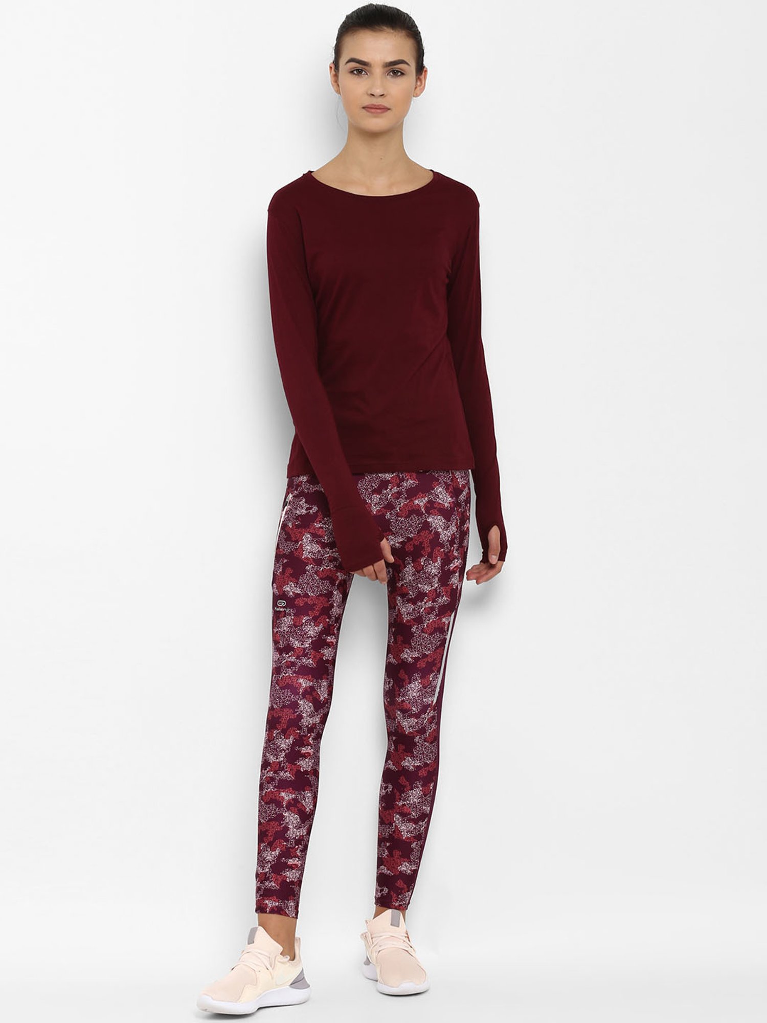 Appulse Maroon Cotton Slim Fit T-Shirt