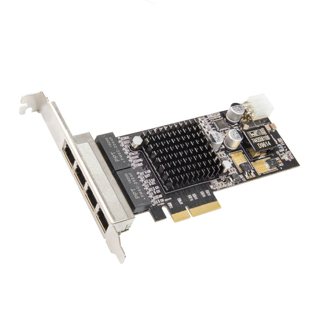 4 Port Gigabit 802.3at POE+ Power Over Ethernet PCI-e x4 Ethernet Network Interface Card