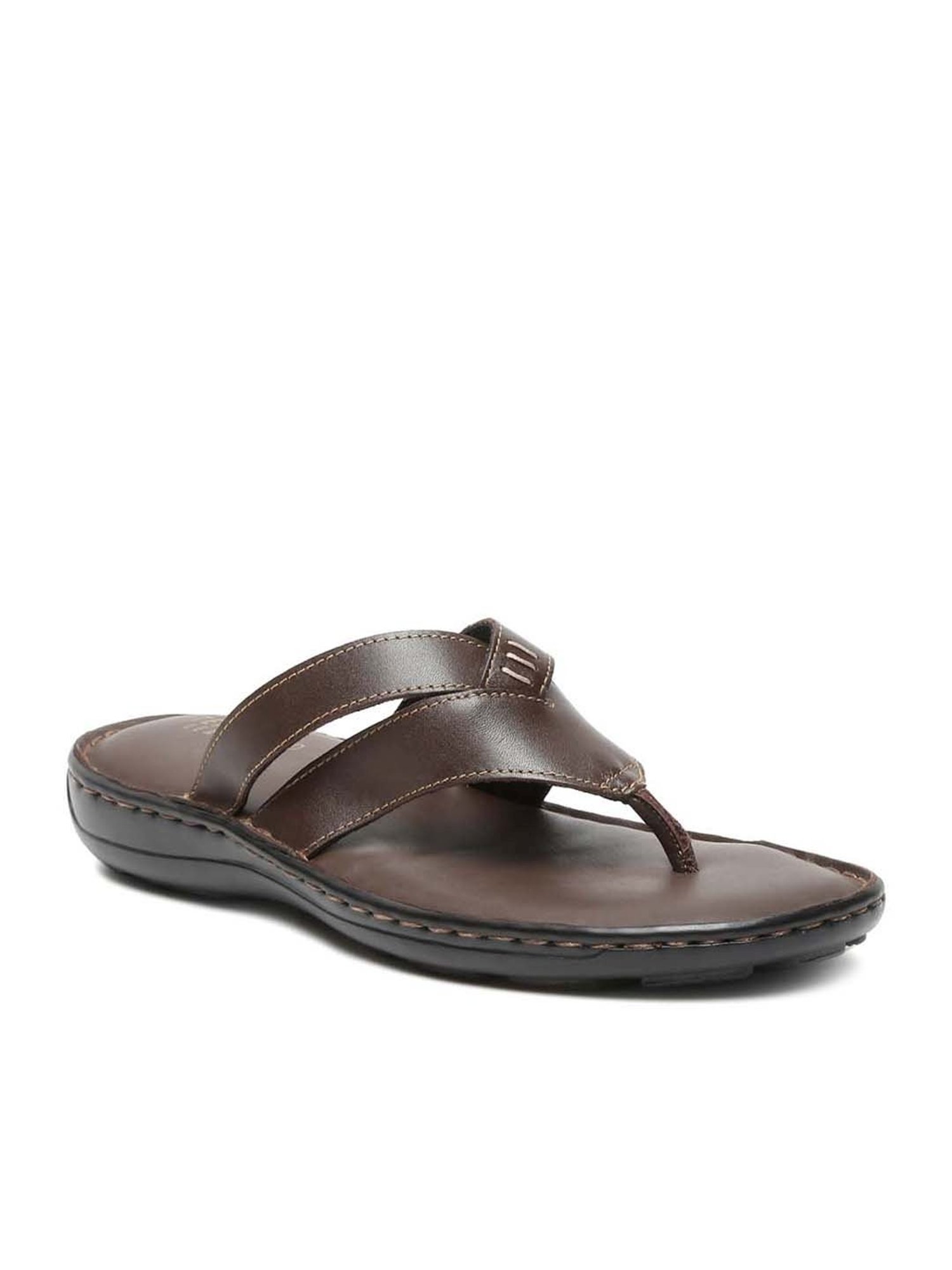 Teakwood Leathers Men's Brown Thong Sandals