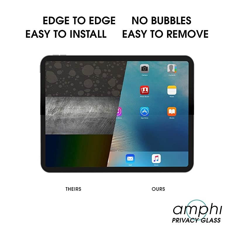Glass Privacy Screen Protector for iPad iPad Air 3 iPad Pro 105 Portrait Privacy Removable Tempered Glass AntiSpy Compatible with Apple Pencil and Touch ID