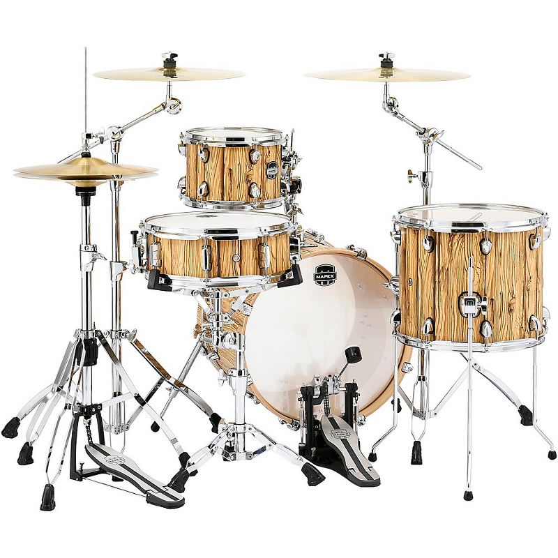 Mapex Mapex Mars Series 4-Piece Bop Shell Pack with 18" Bass Drum Driftwood Chrome