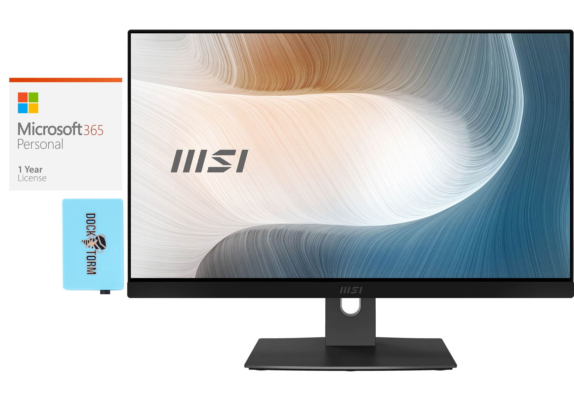 MSI Modern AM241P Home & Business All-in-One (Intel i5-1135G7 4-Core, 16GB RAM, 512GB SATA SSD, 23.8" Full HD (1920x1080), Intel Iris Xe, Wifi, Win 10 Pro) with Microsoft 365 Personal , Hub