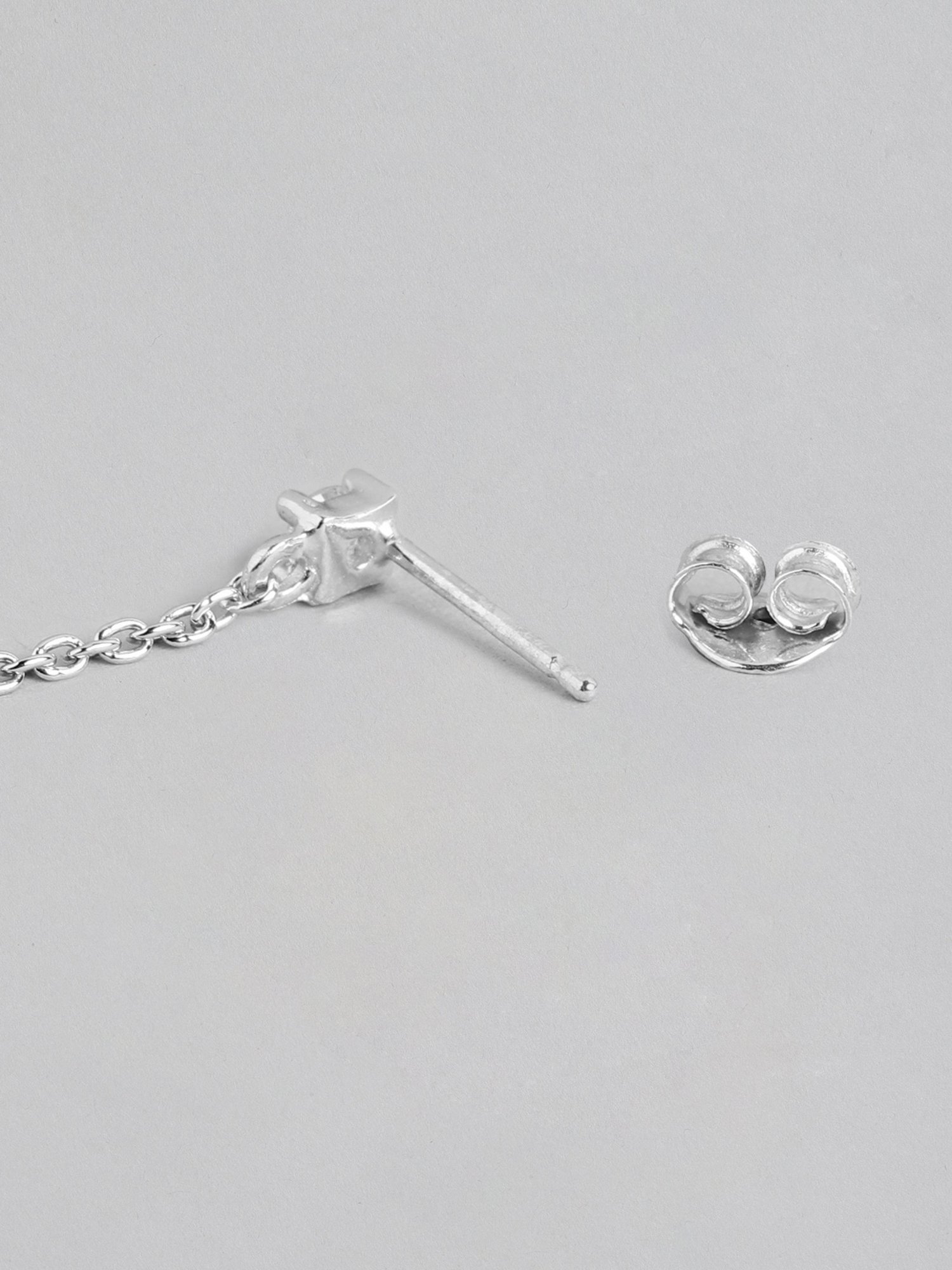 Zavya 92.5 Sterling Silver Whispering Crystals Drop Earrings for Women