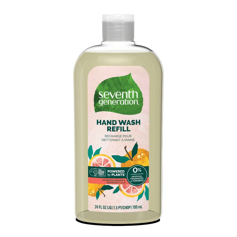 Seventh Generation Hand Wash Refill - Mandarin Orange & Grapefruit - 3pk/72 fl oz