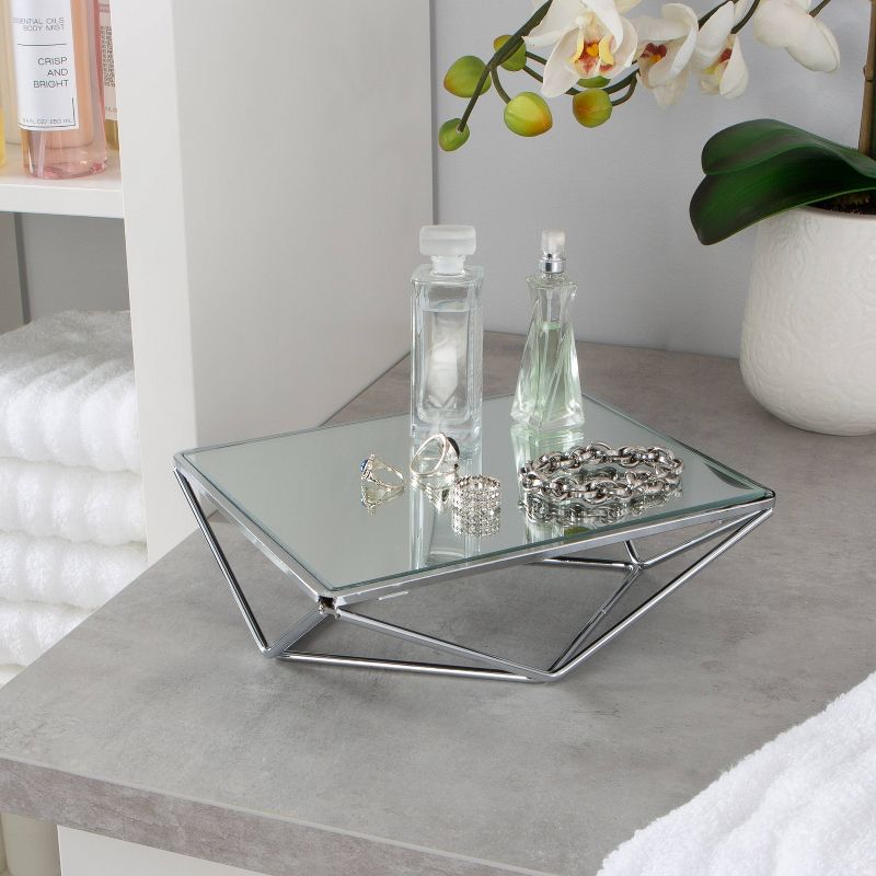 Geometric Vanity Mirror Chrome - Home Details