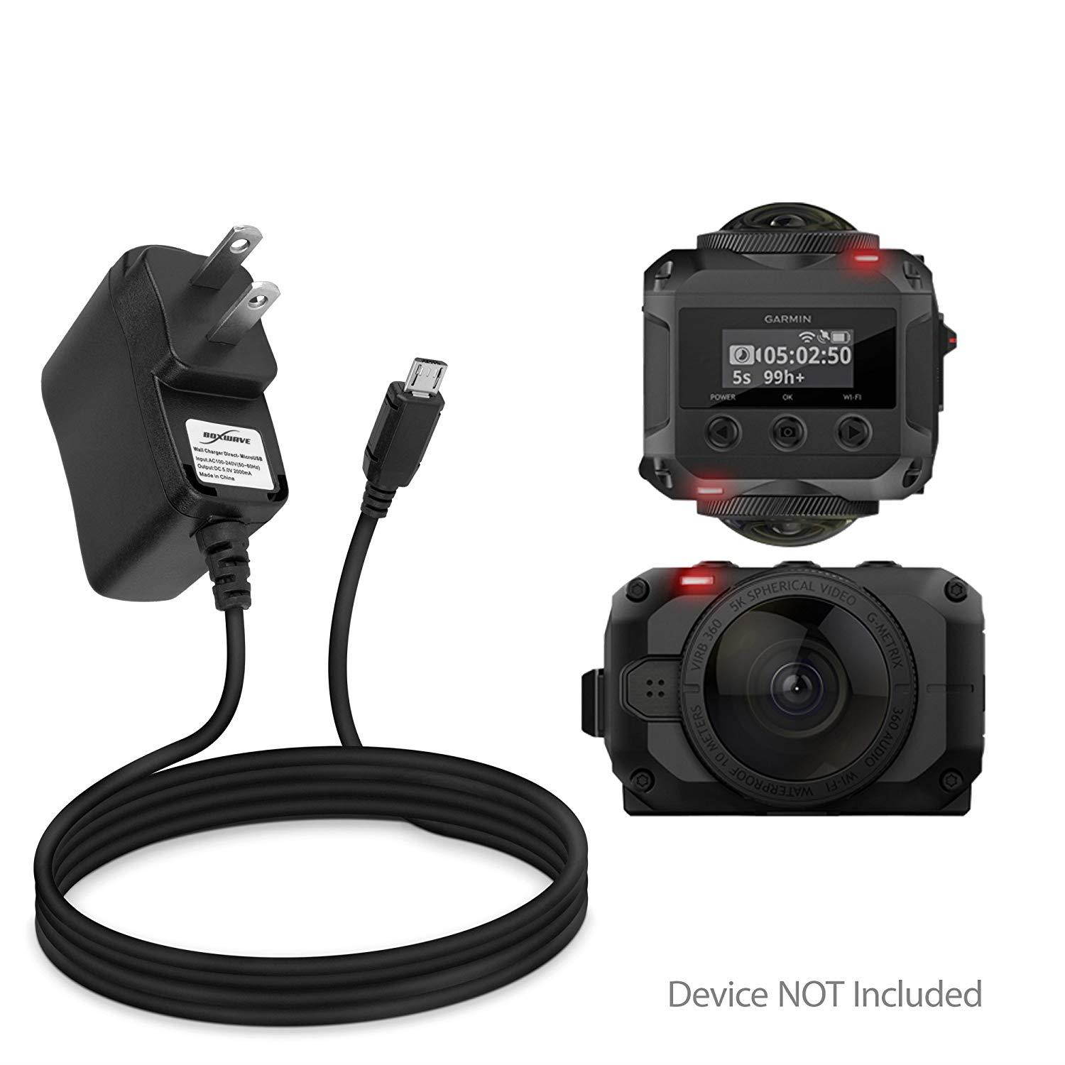 Garmin Virb 360 Charger, BoxWave [Wall Charger Direct] Wall Plug Charger for Garmin Virb 360