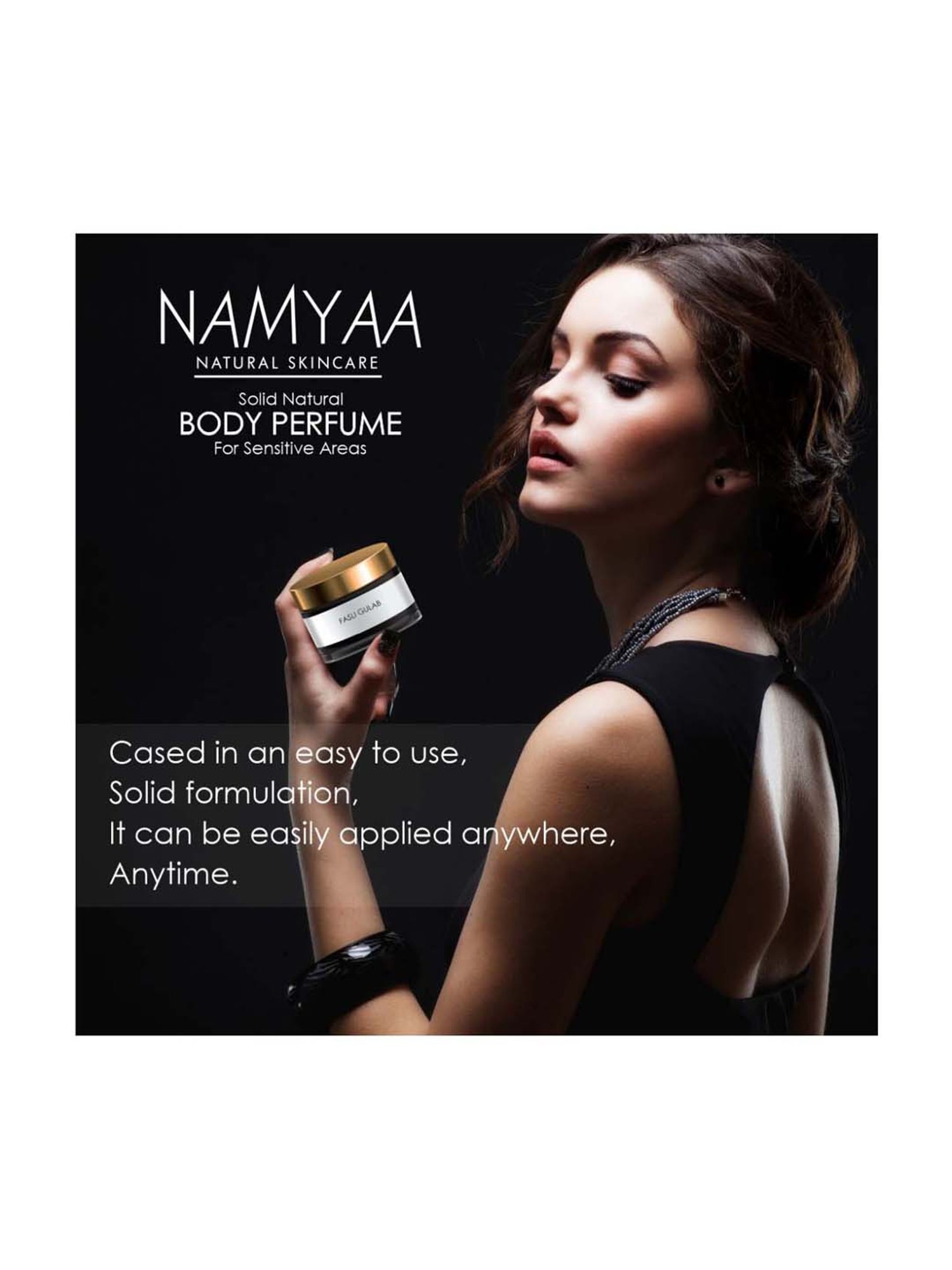 Namyaa Solid Natural Body Perfume for Sensitive Areas Pack of 3 - 15 gm