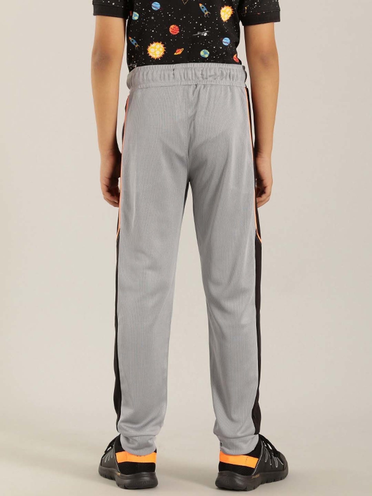 Indian Terrain Kids Grey Regular Fit Trackpants
