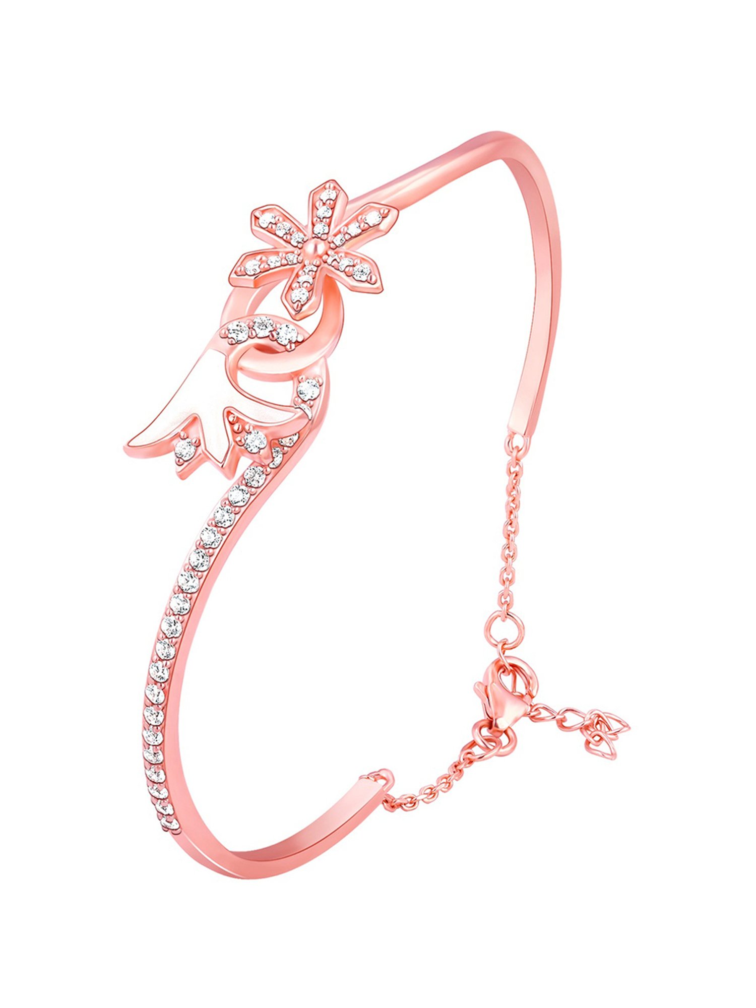 GIVA 925 Sterling Silver Bhumi Embracing Musli Flexible Fit Bracelet For Women