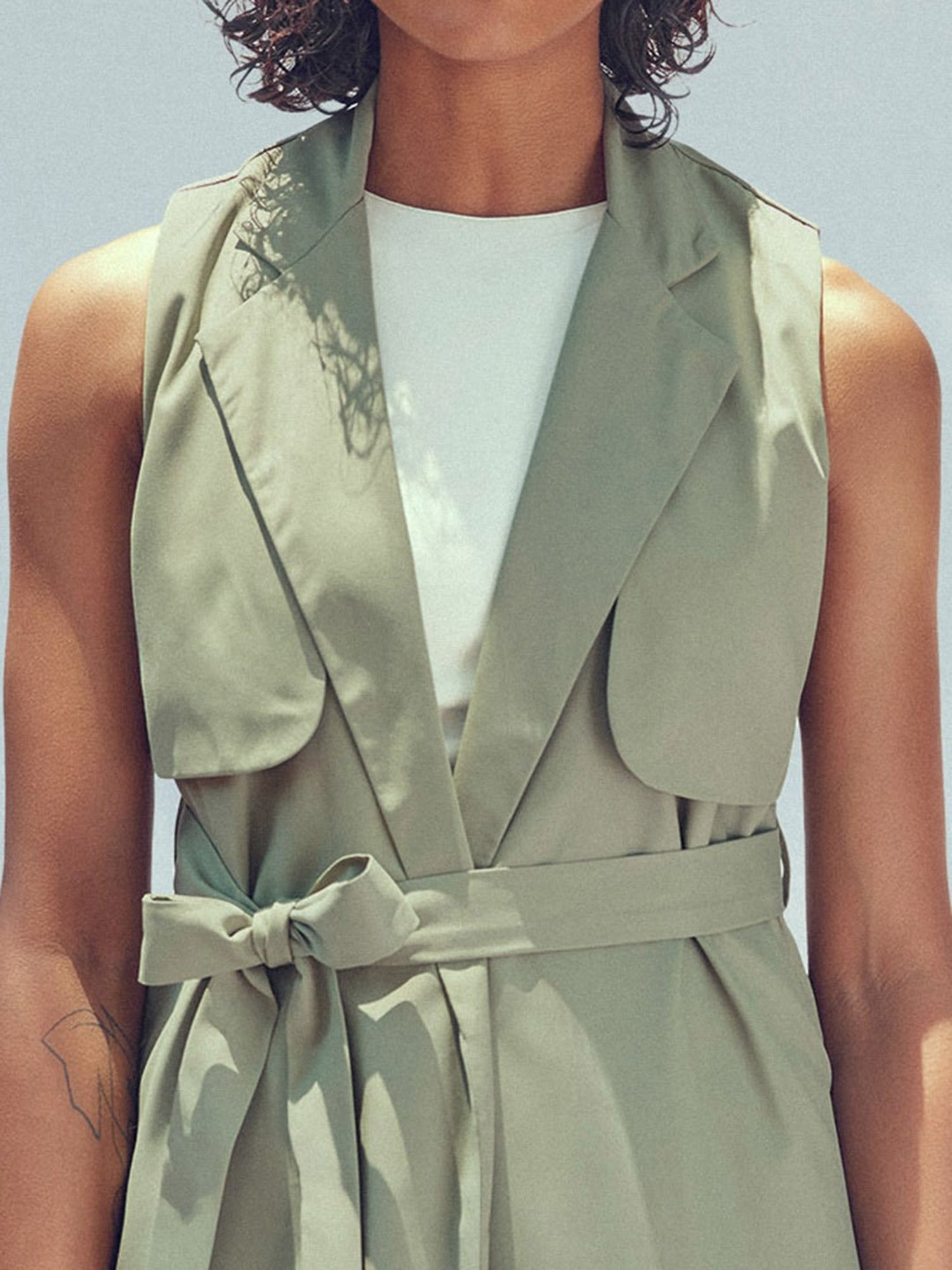 The Label Life Sage Green Trench Coat