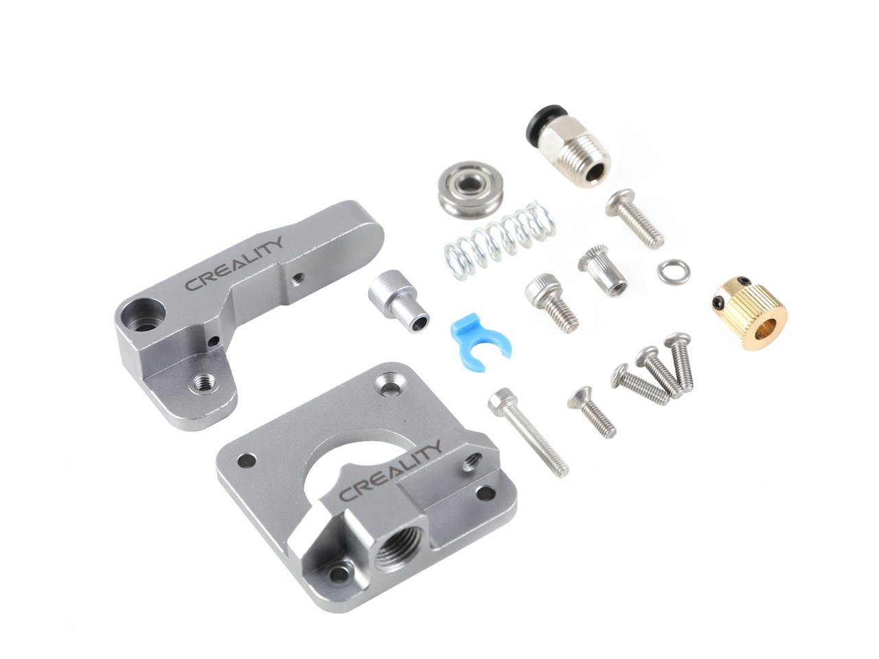 Creality Official Upgrade 3D Printer Parts MK8 Extruder for 1.75mm Filament for Ender 3 Series, CR-10 Series, Metal Grey, Aluminium Alloy