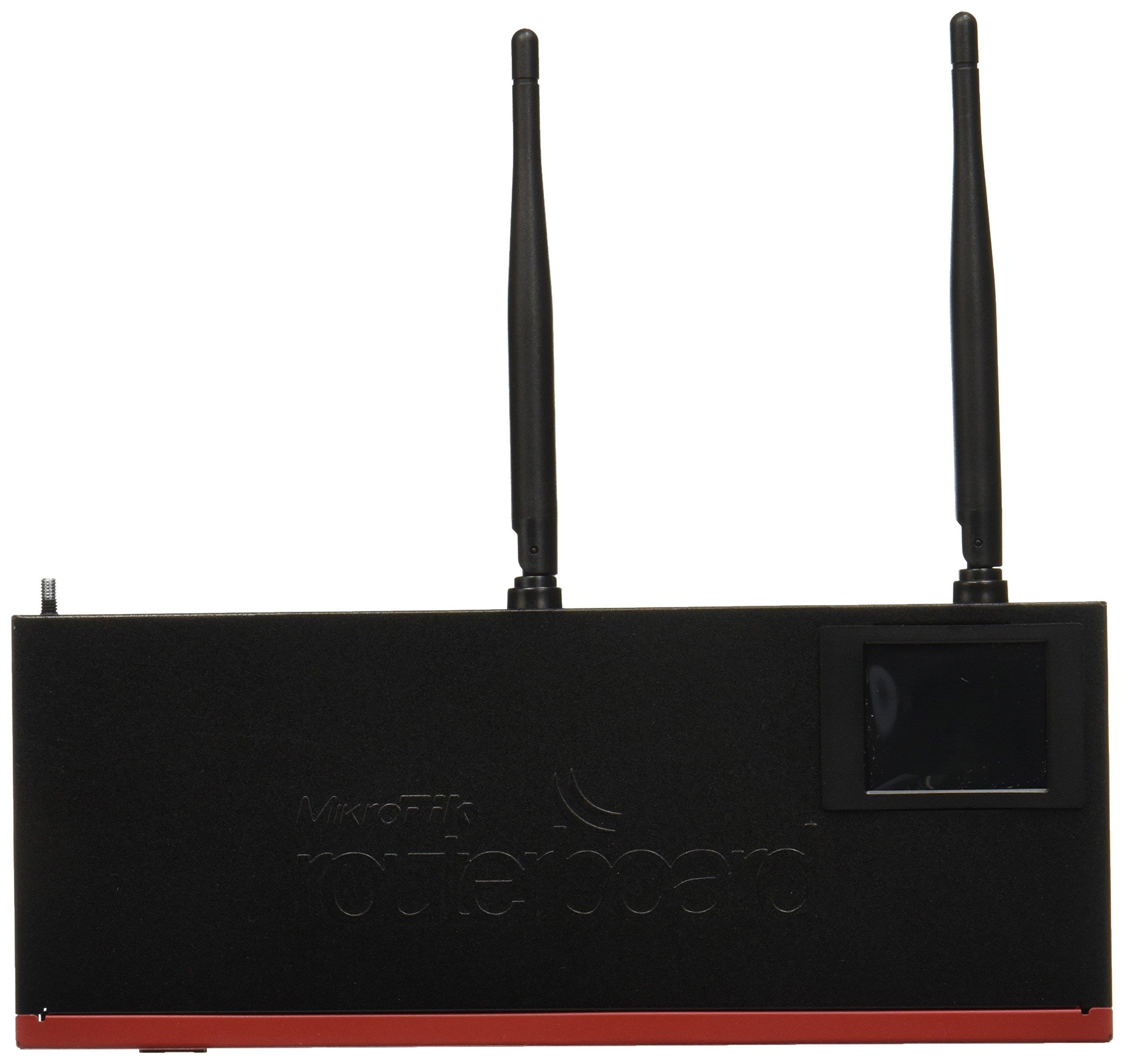 Mikrotik RB2011UiAS-2HnD-IN 2.4GHz AP 10-port wireless Router (5x Ethernet, 5x Gigabit Ethernet), SFP cage, USB, LCD, PoE output on Eth10, 600MHz CPU, 128MB RAM