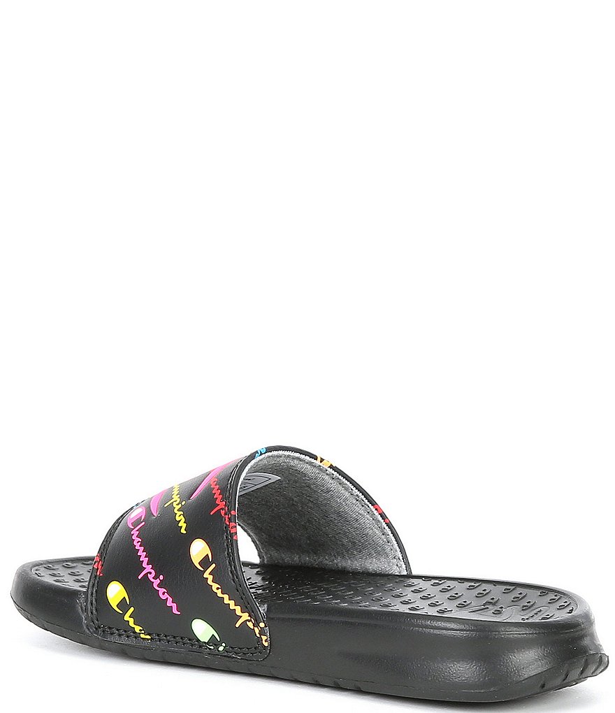 Champion Girl's Super Slide Script Logo Sandals (Youth)