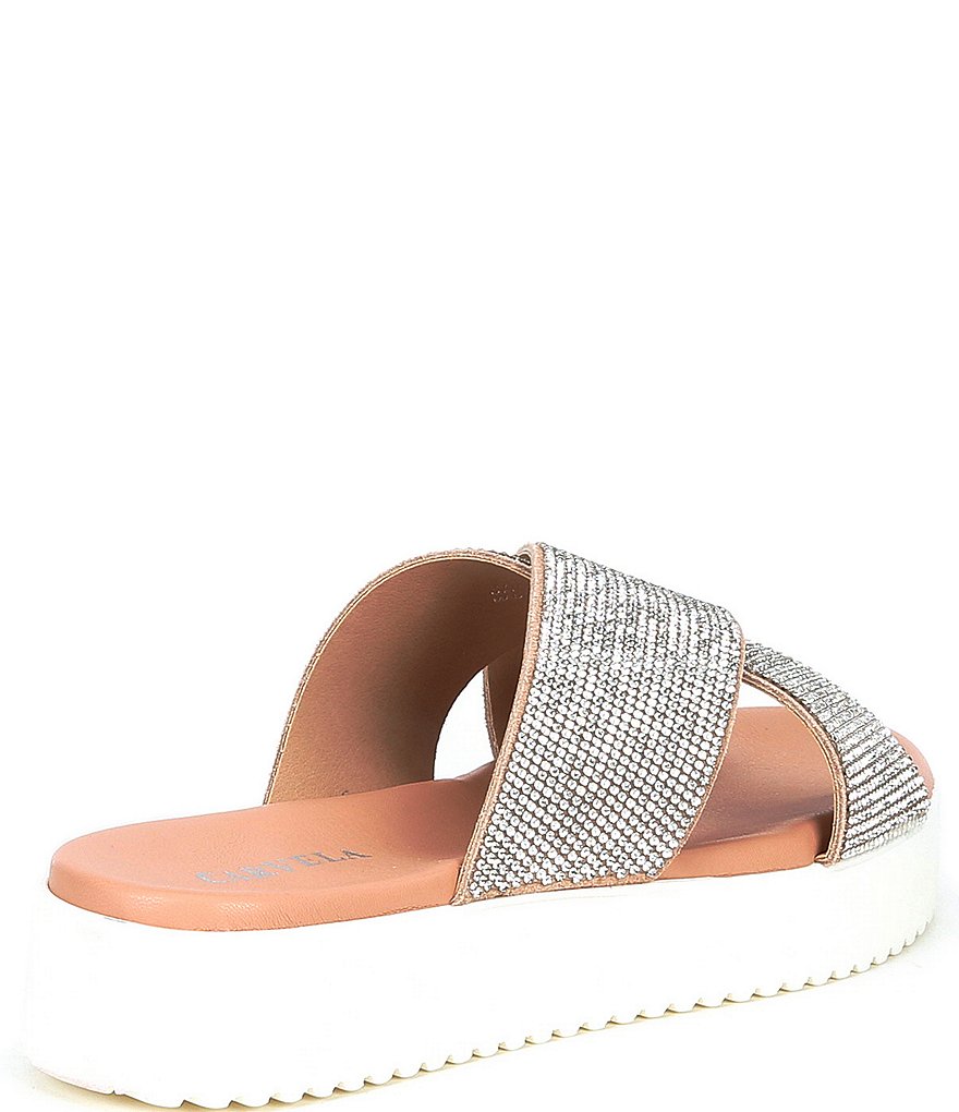 Carvela Kryptonite Jewel Encrusted Suede Platform Slides