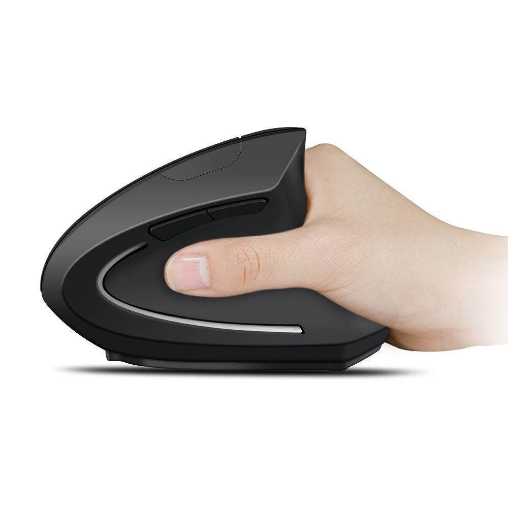 Ergonomic Wireless Mouse, Vertical 2.4G Optical Gaming Mouse - Prevention of Mouse arm -Tennis Elbow (RSI Syndrome),3 Adjustable DPI 3200/1600/1200 Levels for Laptop, PC, MacBook, Notebook etc.