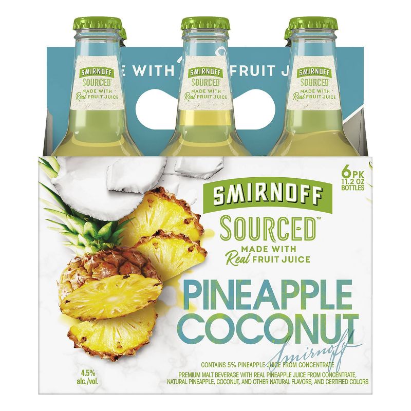 Smirnoff Sourced Pineapple Coconut - 6pk/11.2 fl oz Bottles