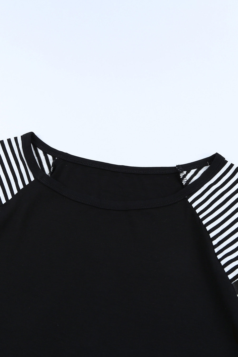 Blank T Shirt - Black Stripes and Leopard Print Short Sleeve Summer Top Customized