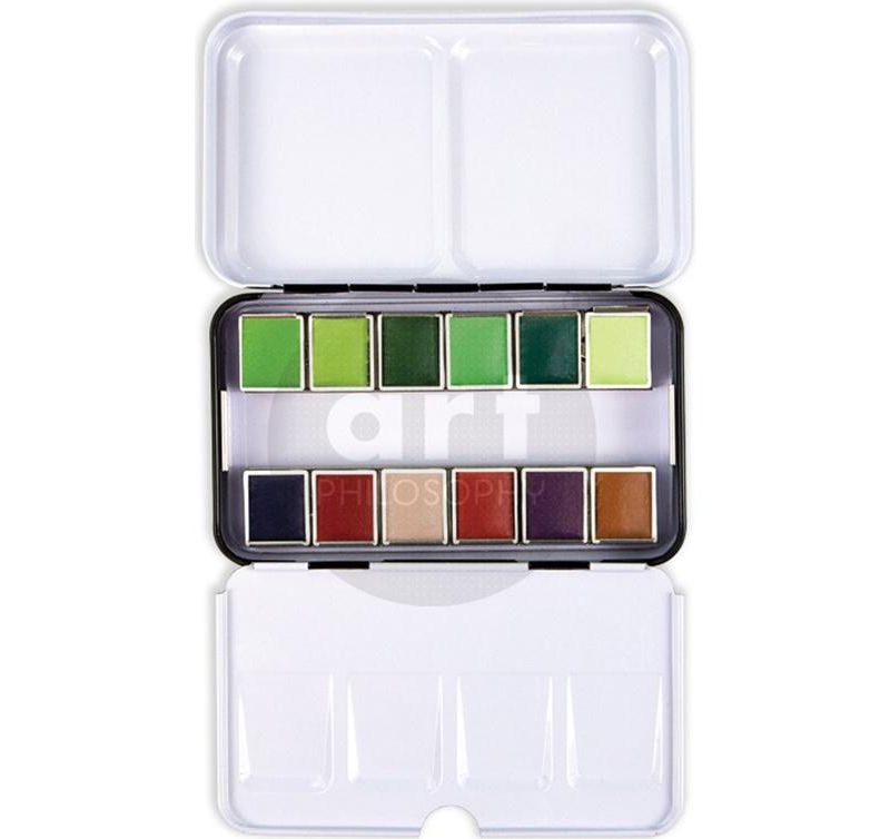 Prima Watercolor Confections Watercolor Pans 12/Pkg-Vintage Pastel