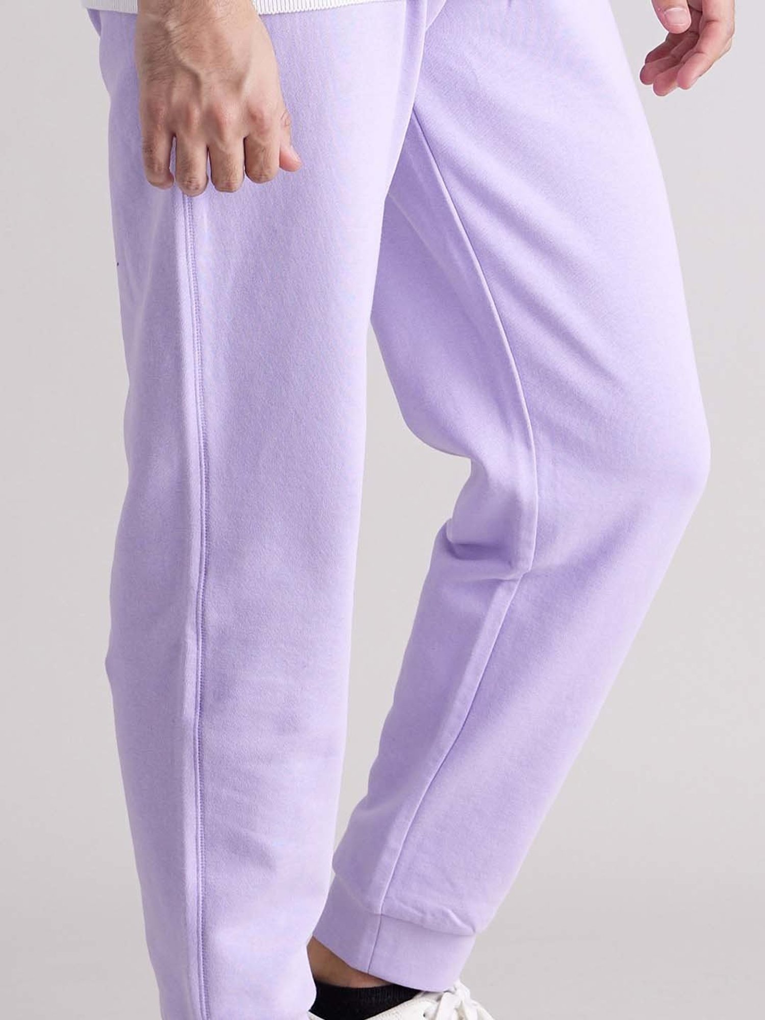 celio* Lavender Regular Fit Cotton Joggers