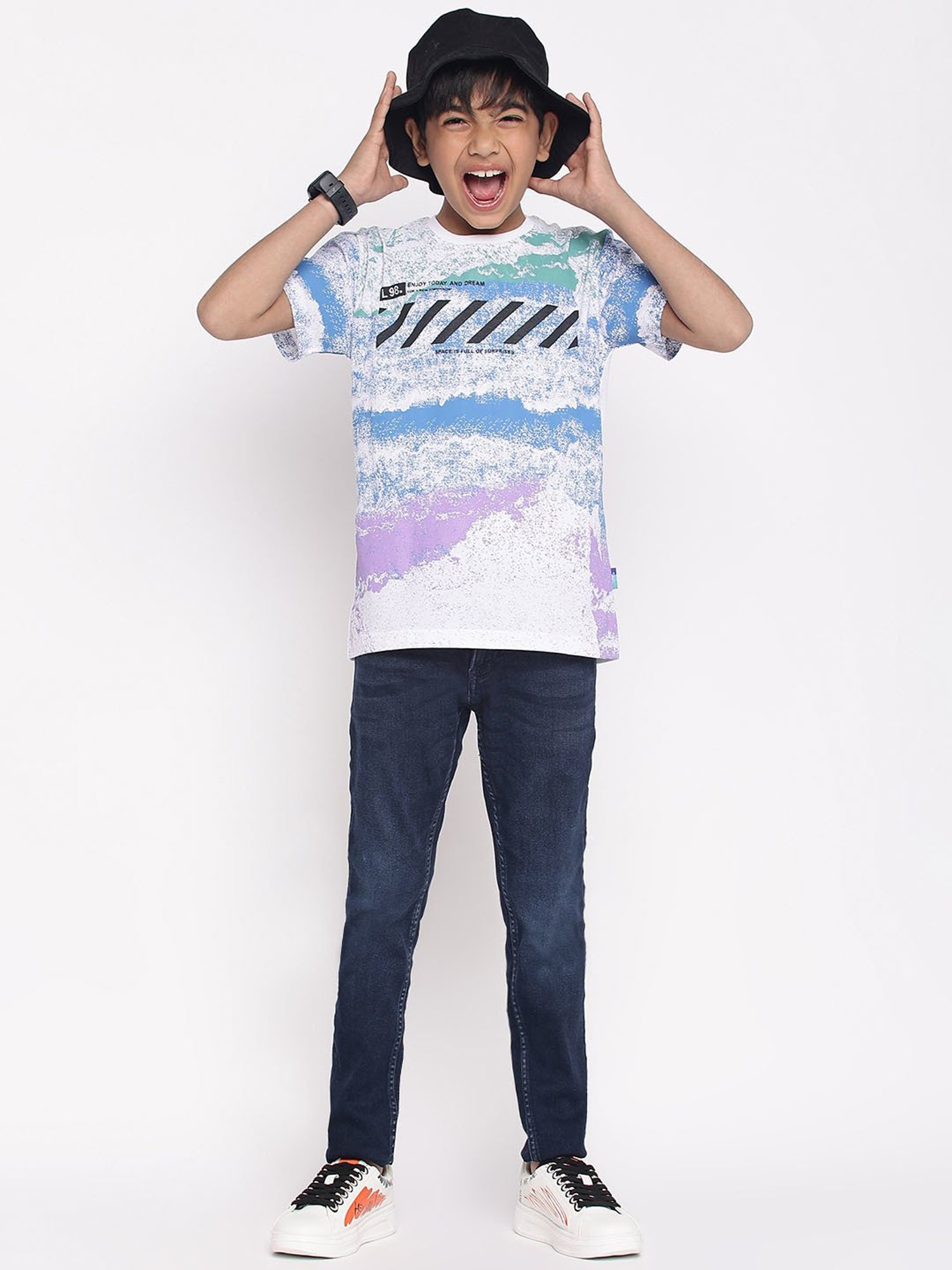 Lil Tomatoes Kids Multicolor Printed T-Shirt