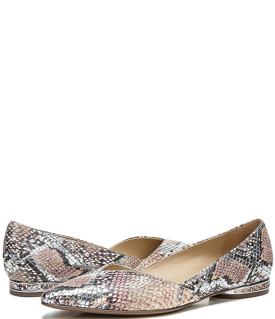 Naturalizer Havana Snake Print Leather Dress Flats