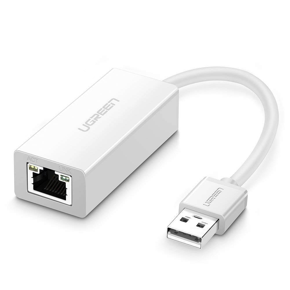Wanmingtek Ethernet Adapter USB 2.0 to 10/100 Network RJ45 Lan Wired Adapter for Windows 10 8 8.1 7 XP Mac OS laptop PC Chromebook Smart, White