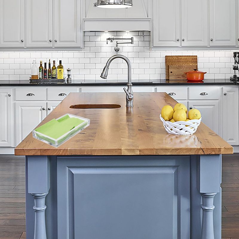 Juvale Rustic Wooden Napkin Holder for Tables (7.5 x 7.5 In)