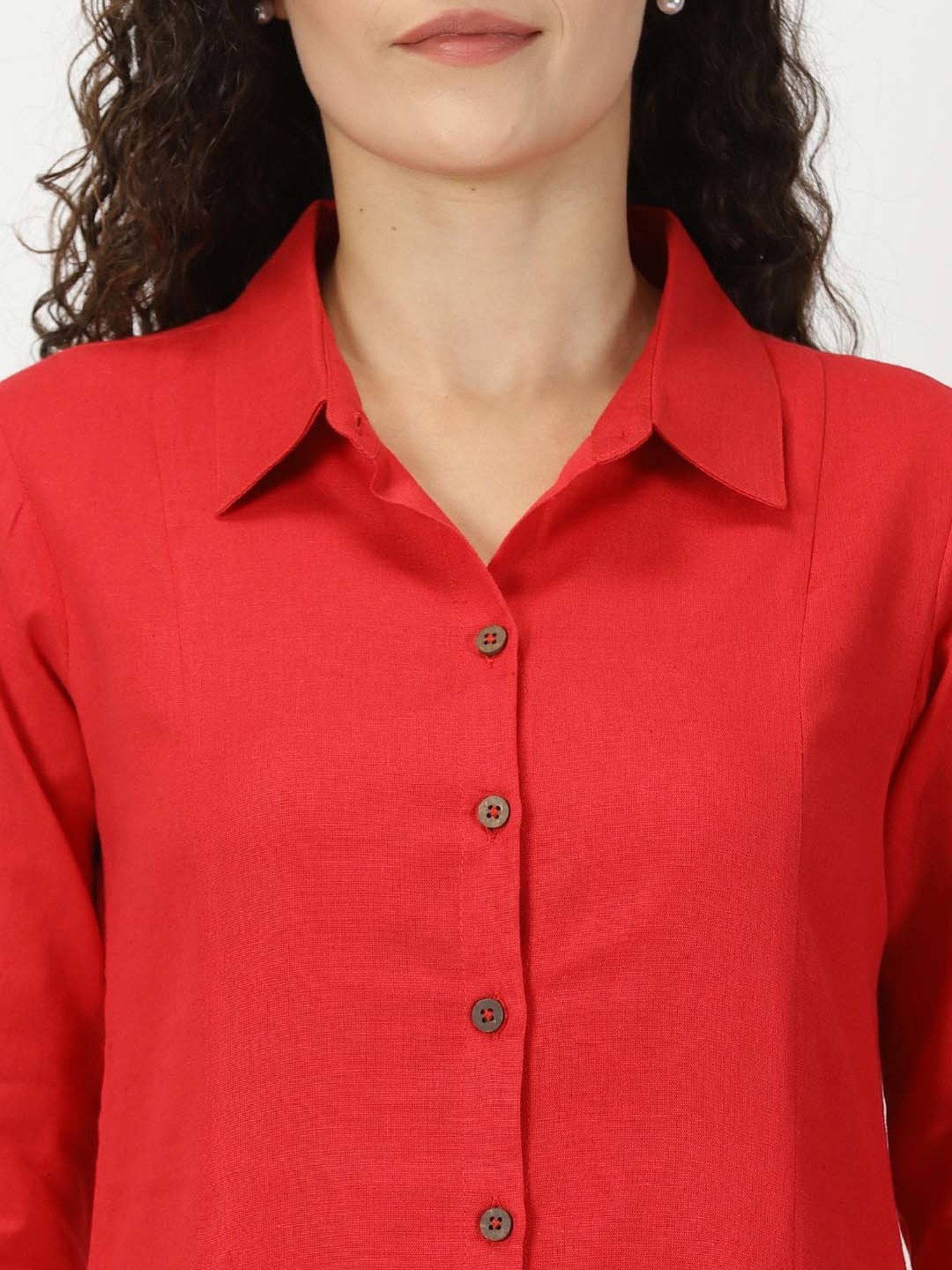 Saffron Threads Red Ethnic Dresses