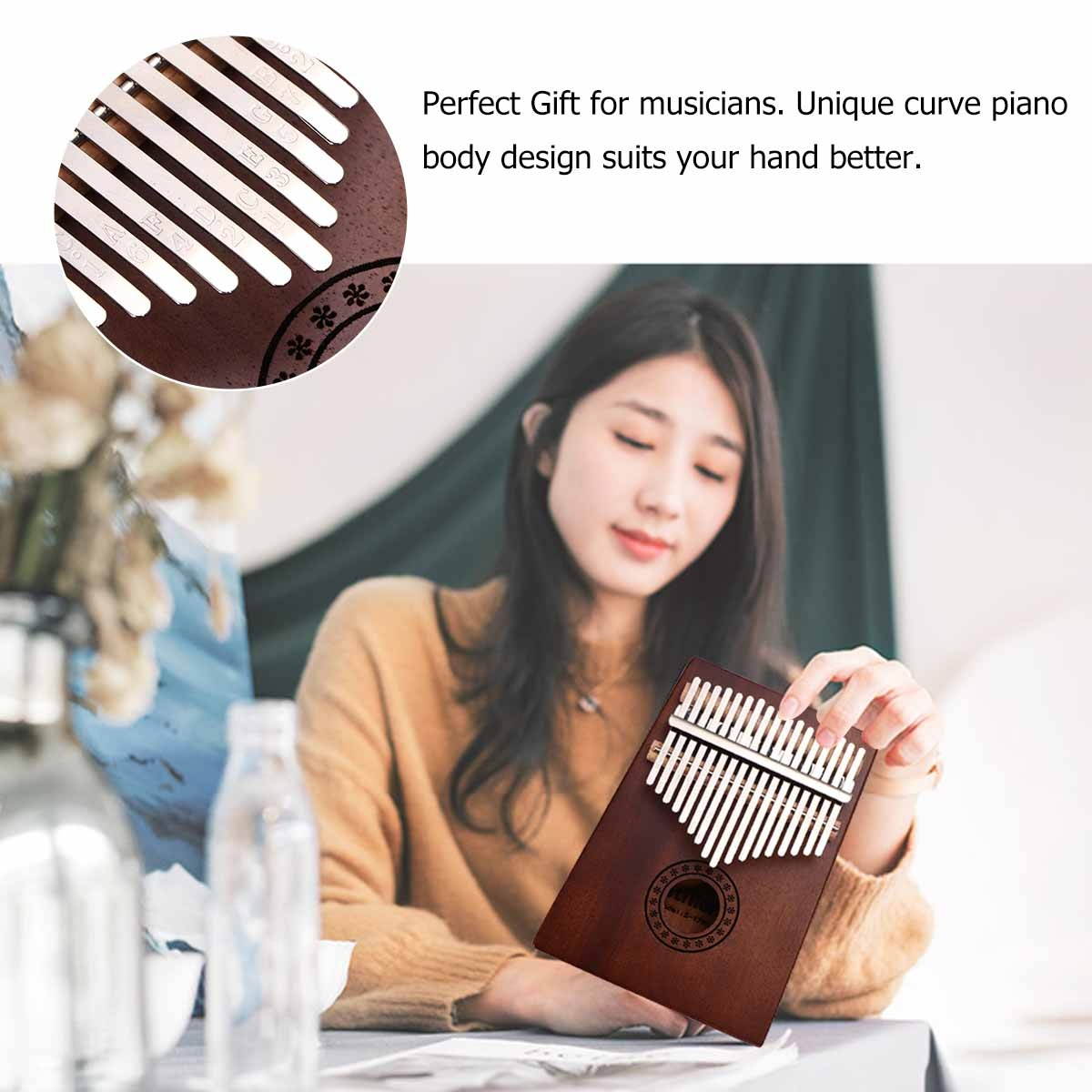 1Pc Kalimba Thumb Piano Musical Instrument for Beginner with Accessories Set