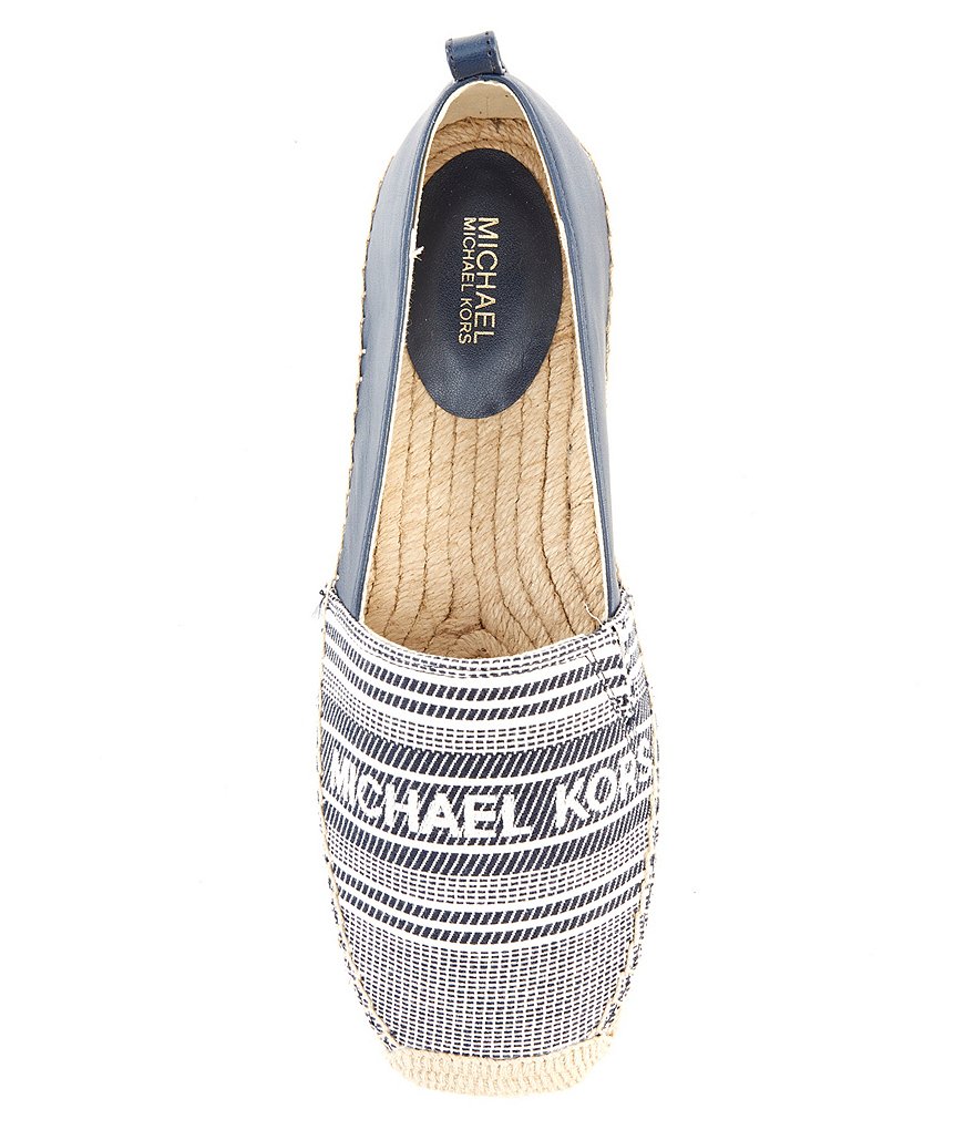 MICHAEL Michael Kors Lenny MK Logo Stripe Jacquard Espadrilles