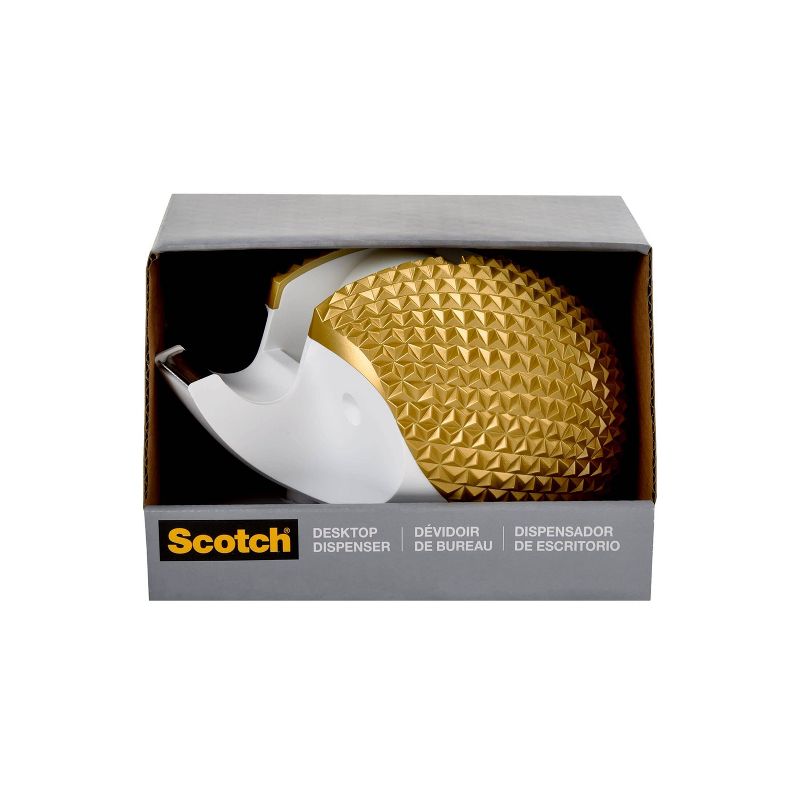 Scotch Designer Hedgehog Desktop Tape Dispenser - White/Gold
