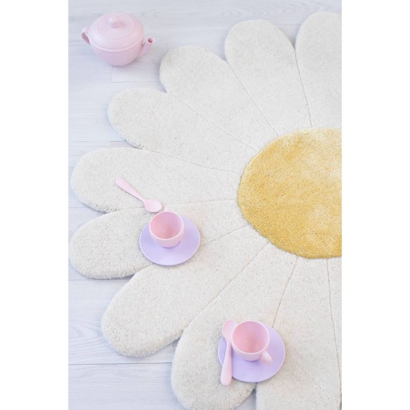 3'x3' Daisy Flower Kids' Rug - Nico & Yeye