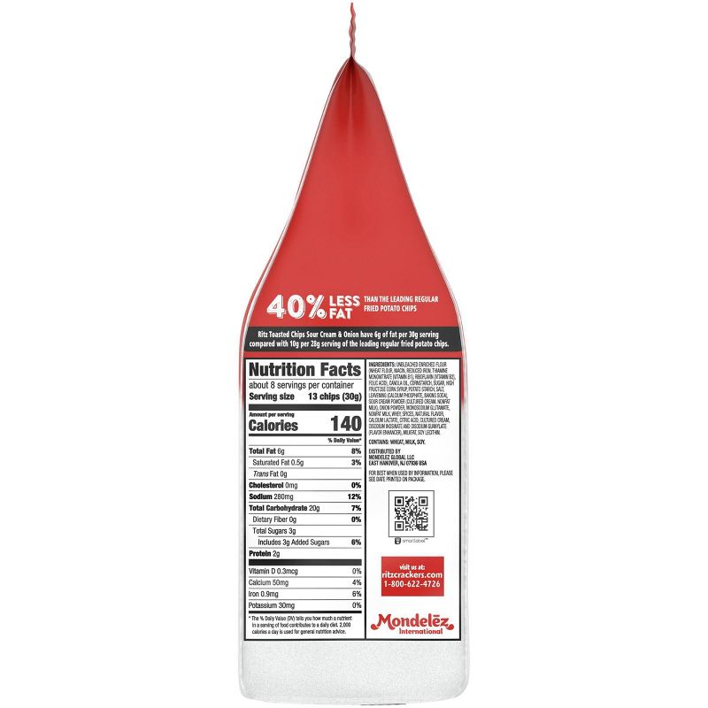 Ritz Toasted Chips - Sour Cream & Onion - 8.1oz