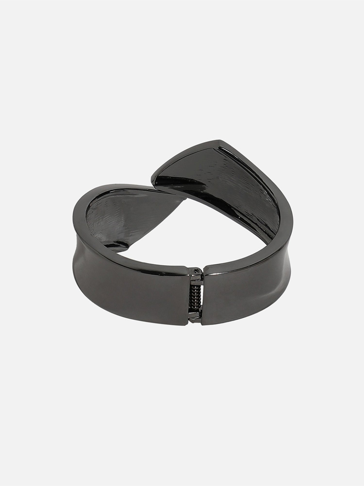 Sohi Metallic ZigZag Dark Silver Bracelet for Women & Girls