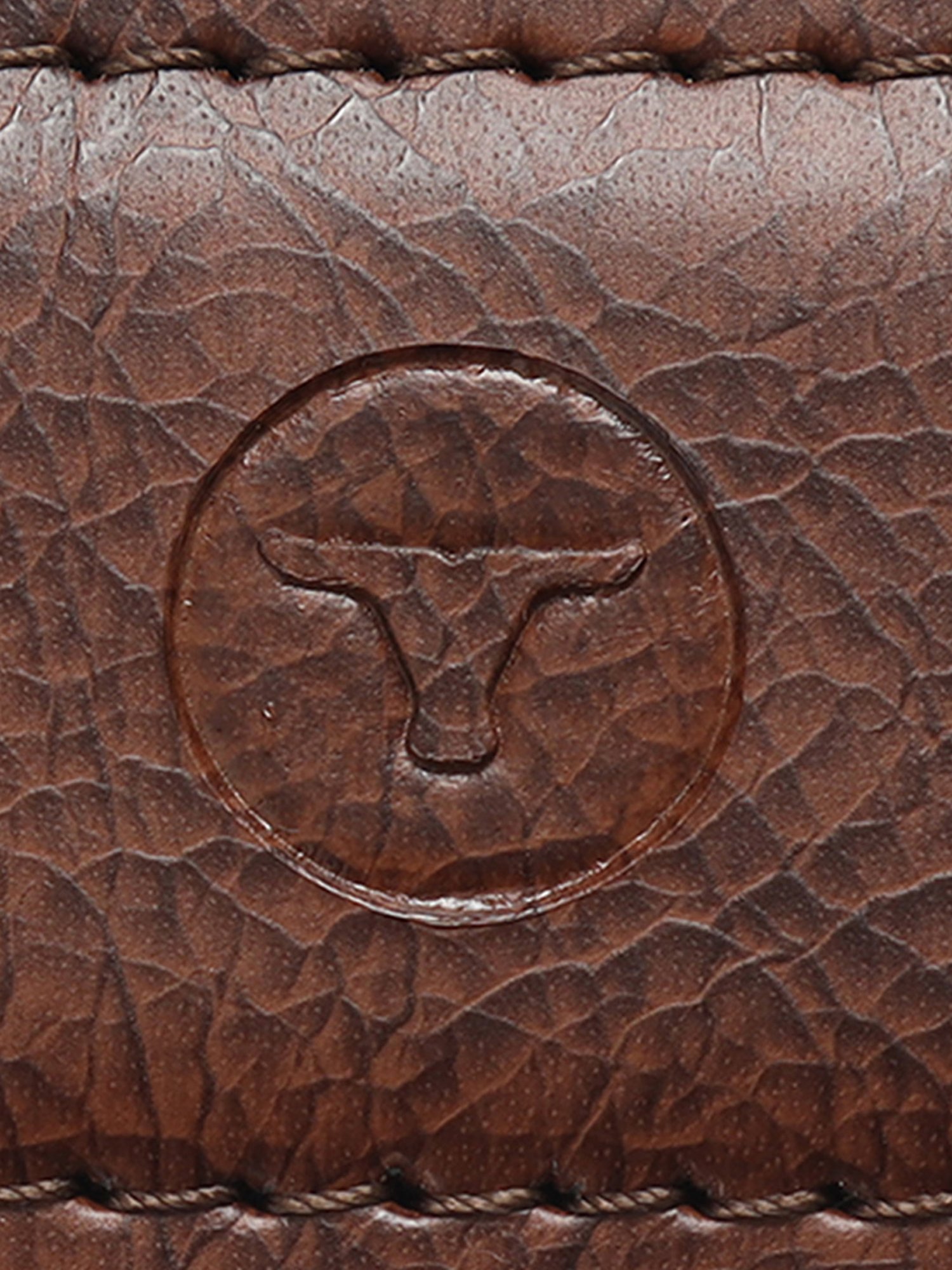 BULCHEE Brown Leather Formal Belt for Men