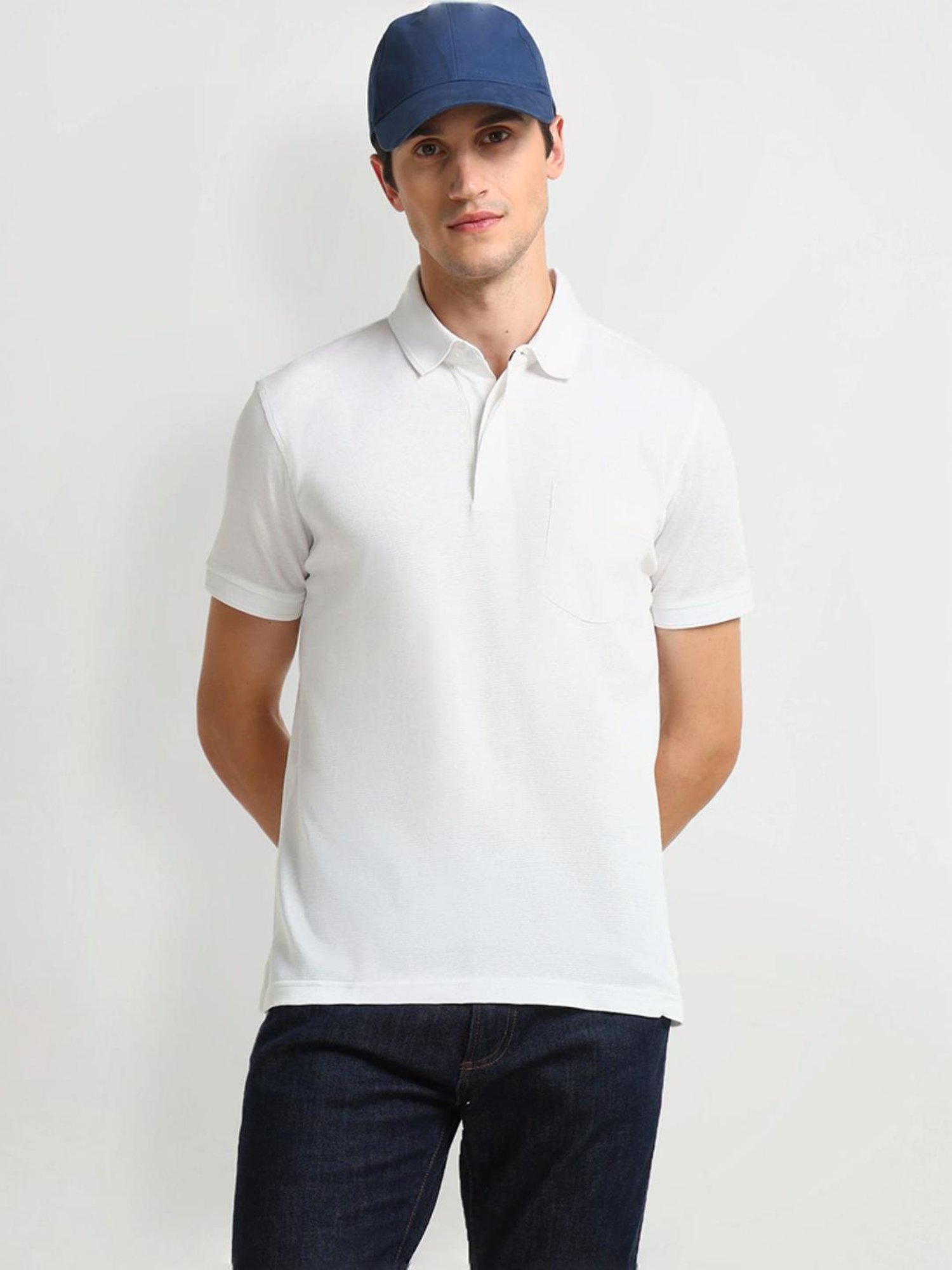 Arrow White Regular Fit Polo T-Shirt