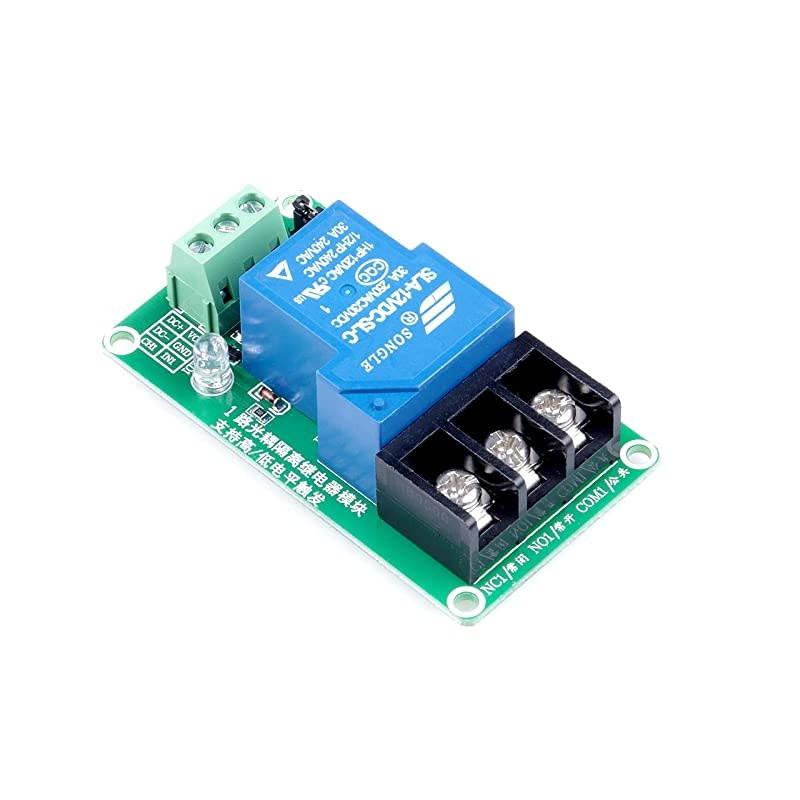8-Channel Relay Module High Low Level Triggering Optocoupler Isolation Load 30A DC 30V AC 250V for PLC Automation Control, Industrial System Control, Arduino (12V, 8-Channel)
