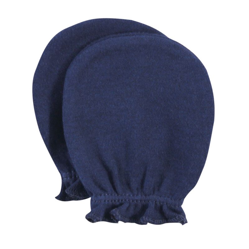 Hudson Baby Infant Boy Cotton Scratch Mittens, Forest, 0-6 Months