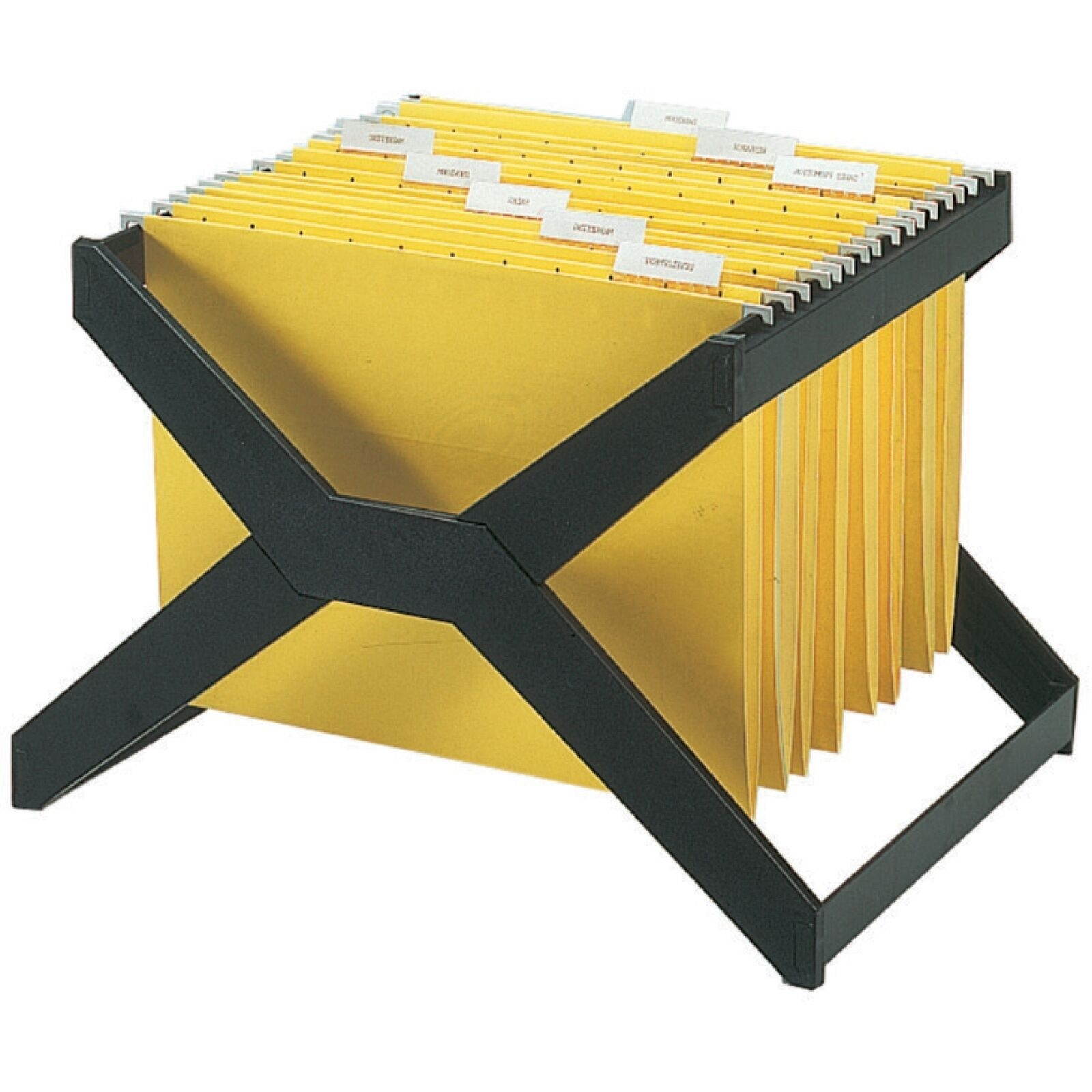Deflecto Desktop Hanging File X-Rack Letter/Legal 16"x12"x11" Black XR206