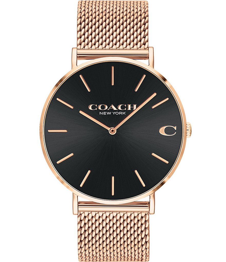 COACH Charles Mesh Bracelet Watch