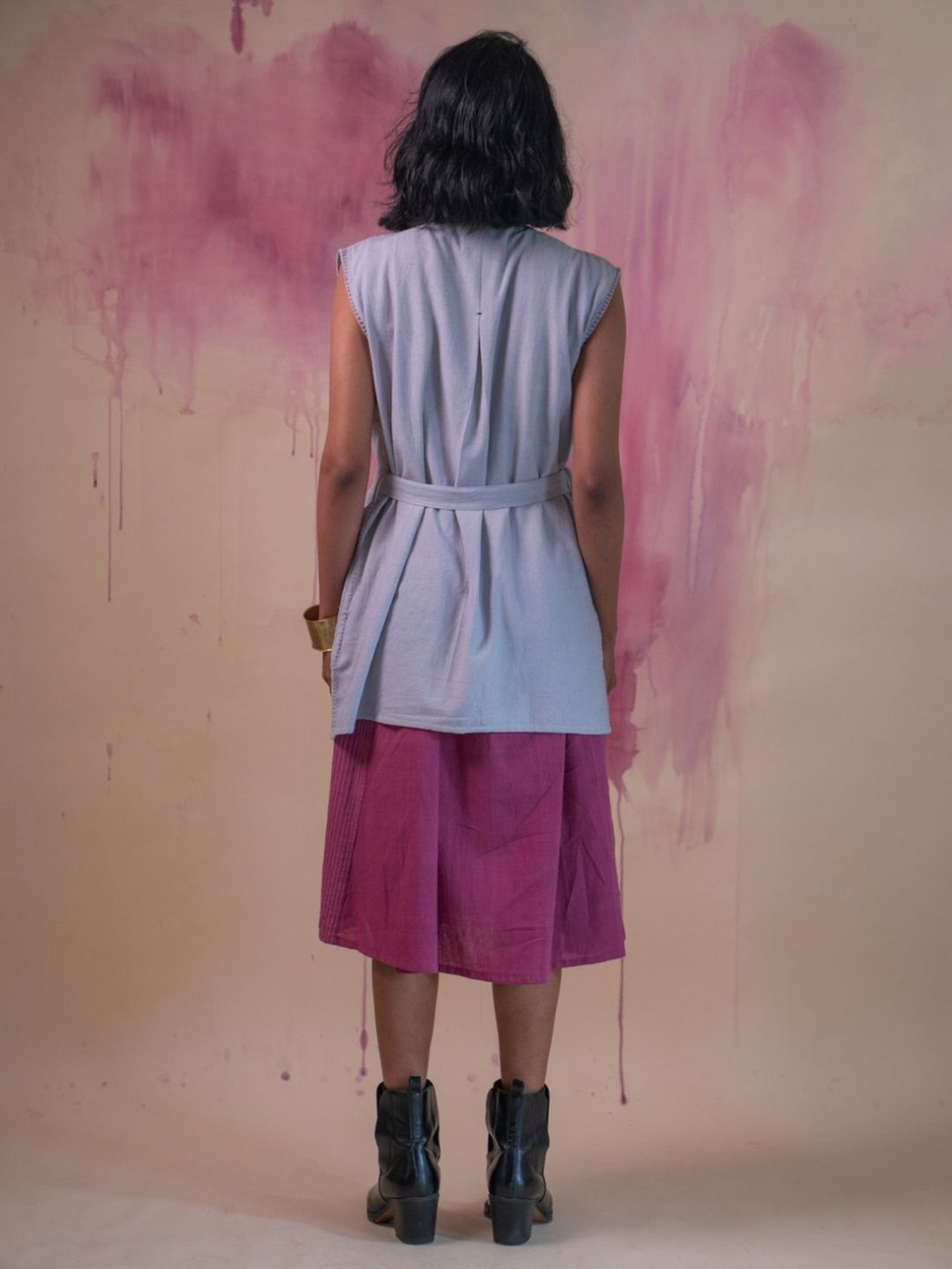 Lafaani Light Grey Phosphene Unisex Asymmetrical Jacket